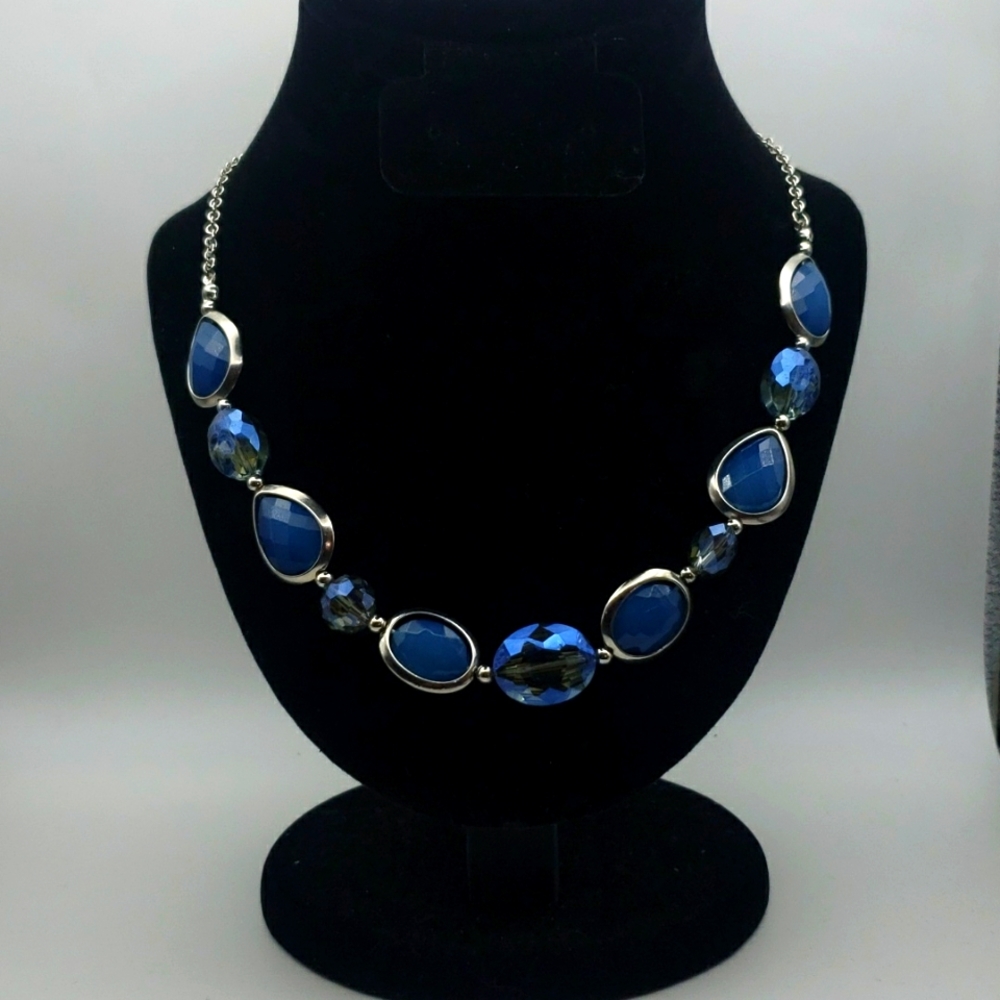 Blue gemstone necklace